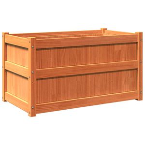 vidaXL Odlingsl&aring;da vaxbrun 90x50x50 cm vit massiv furu