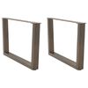 vidaXL Soffbordsben V-formade 2 st naturst&aring;l 70x(42-43,3) cm st&aring;l