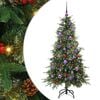 vidaXL Plast Hingad Julgran med 150 LED-lampor Gr&ouml;n 150 cm PE och PVC