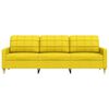 vidaXL 3-sitssoffa ljusgul 210 cm tyg