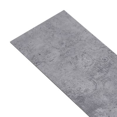 vidaXL PVC-golvbrädor 5,02 m² självhäftande 2 mm cementgrå