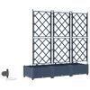 vidaXL Tr&auml;dg&aring;rdsplanterare 3 pcs Gr&aring; 120 x 40 x 126 cm Plast