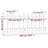 vidaXL Staket 180x80 cm impregnerad massiv furu