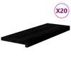 vidaXL Trappstegsmattor 20 pcs brunsvart 70x25x2 cm massiv ek