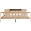 vidaXL S&auml;ng med bokhylla utan madrass 180x200cm massiv furu