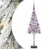 vidaXL Julgran med 150 LED-lampor med stativ Vit 120 cm PE och St&aring;l