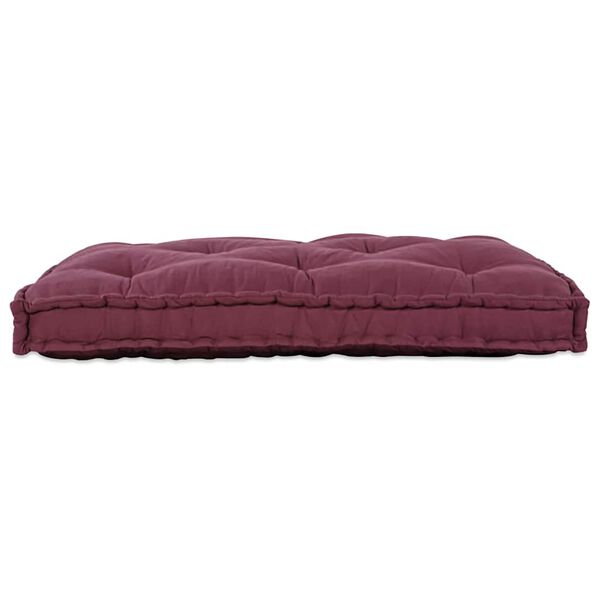 vidaXL Pallettsoffa Kudde Bordeaux 120 x 80 x 12 cm Tyg