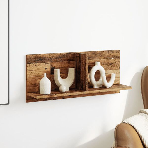 vidaXL V&auml;ggsk&aring;p 70x16,5x30 cm &aring;ldrat tr&auml; konstruerat tr&auml;