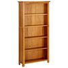vidaXL Bokhylla 5 hyllor 70x22x140 cm massiv ek