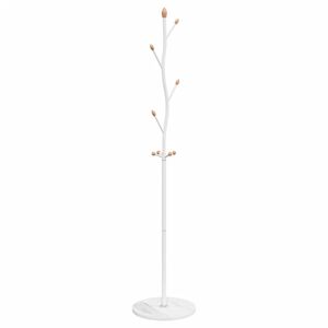 vidaXL Kl&auml;dst&auml;llning vit 177 cm pulverlackerat j&auml;rn