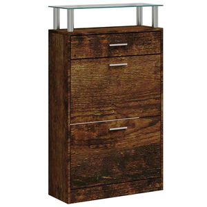 vidaXL Skost&auml;ll r&ouml;kf&auml;rgad ek 63x24x104 cm konstruerat tr&auml;