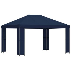 vidaXL Paviljong 4 &times; 3 m Bl&aring; Polyester och St&aring;l 190 gsm