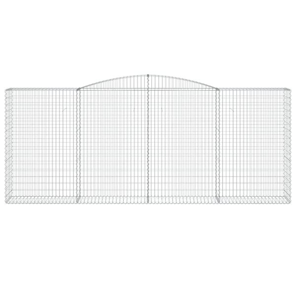 vidaXL Gabion b&aring;gformad 3 st 400x50x160/180 cm galvaniserat j&auml;rn