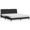 vidaXL Bed Frame with LED without Mattress Black 180x200 cm Velvet