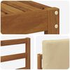 vidaXL Utomhussoffset 5 pcs Naturlig och Beige Massivt Akaciatr&auml;