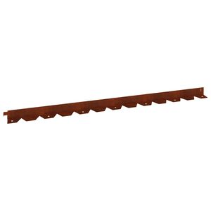 vidaXL Kant f&ouml;r gr&auml;smatta 10 st 102 x 4 x 4 cm St&aring;l Rostig
