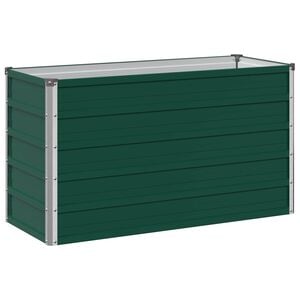 vidaXL H&ouml;jd Tr&auml;dg&aring;rdsb&auml;dd Gr&ouml;n 100 x 40 x 55 cm kallvalsad st&aring;l