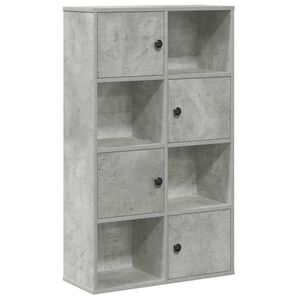 vidaXL Bokhylla betonggr&aring; 60x24x101,5 cm konstruerat tr&auml;