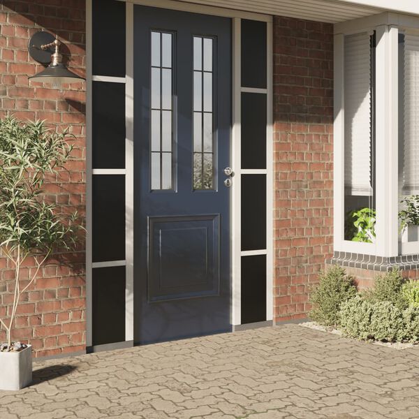 vidaXL F&ouml;nsterfilm statisk frostad frostad svart 60x2000 cm PVC