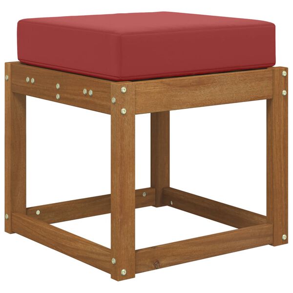 vidaXL Utomhus sitskudde Vinr&ouml;d 40 x 40 x 8 cm 100% Polyester