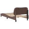 vidaXL Bed Frame without Mattress "Hvar" Brown 90x200 cm Faux Leather