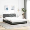 vidaXL Bed Frame without Mattress Dark Grey 160x200 cm Fabric