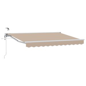 vidaXL Elektrisk Retraktabel Markis Beige och vit 3,5 x 2 m