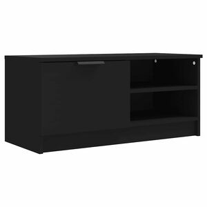 vidaXL Tv-b&auml;nk svart 80x35x36,5 cm konstruerat tr&auml;