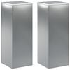vidaXL V&auml;xtst&auml;ll 2 pcs Silver 30 x 30 x 80 cm Rostfritt st&aring;l