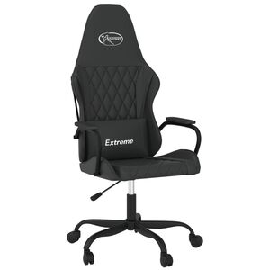 vidaXL Gamingstol med massage svart konstl&auml;der