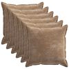 vidaXL Kudd&ouml;verdrag 6 st HOUTEN Brun 65 x 65 cm Chenilletyg