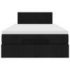 vidaXL Ottoman säng med madrass svart 120x200 cm tyg