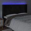 vidaXL S&auml;nggavel LED svart 163x16x118/128 cm sammet