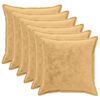 vidaXL Kudd&ouml;verdrag 6 st HOUTEN Taupe 70 x 70 cm Flanell