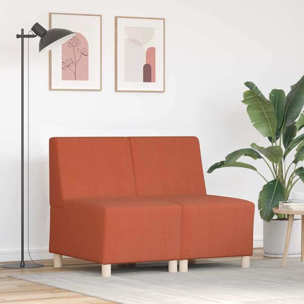 vidaXL Modulsofa utan armst&ouml;d 2 pcs Orange 55 x 74 x 82 cm