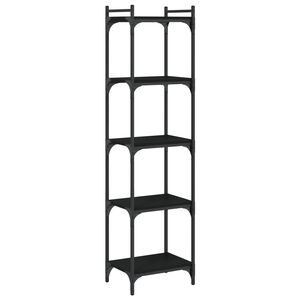 vidaXL Bokhylla 5 hyllplan svart 40x30x154 cm konstruerat tr&auml;