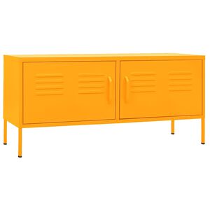 vidaXL Tv-b&auml;nk senapsgul 105x35x50 cm st&aring;l