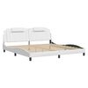 vidaXL Bed Frame "Viana" without Mattress White 200x200 cm Faux Leather
