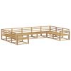 vidaXL Utomhussoffset 9 pcs Vit 404 x 251,5 x 73 cm Massivt Akaciatr&auml;