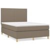 vidaXL Rams&auml;ng med madrass taupe 140x200 cm tyg