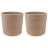 vidaXL Krukset f&ouml;r V&auml;xter 2 st Naturlig &Oslash; 21 x 21 cm 100% Tossa Jute