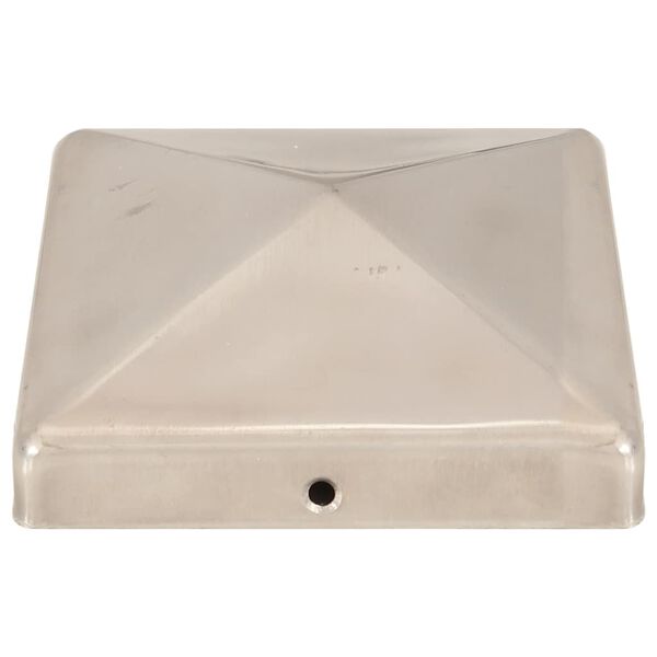 vidaXL Stolphattar pyramid 6 st rostfritt st&aring;l 101x101 mm