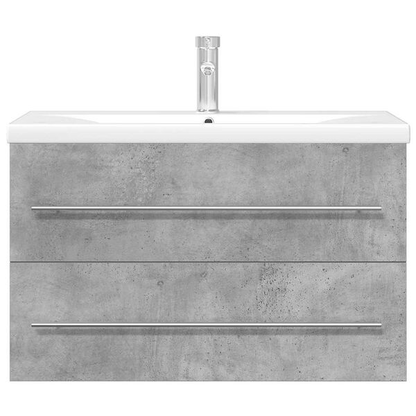 vidaXL Badrumsm&ouml;bler 2 delar betonggr&aring; konstruerat tr&auml;