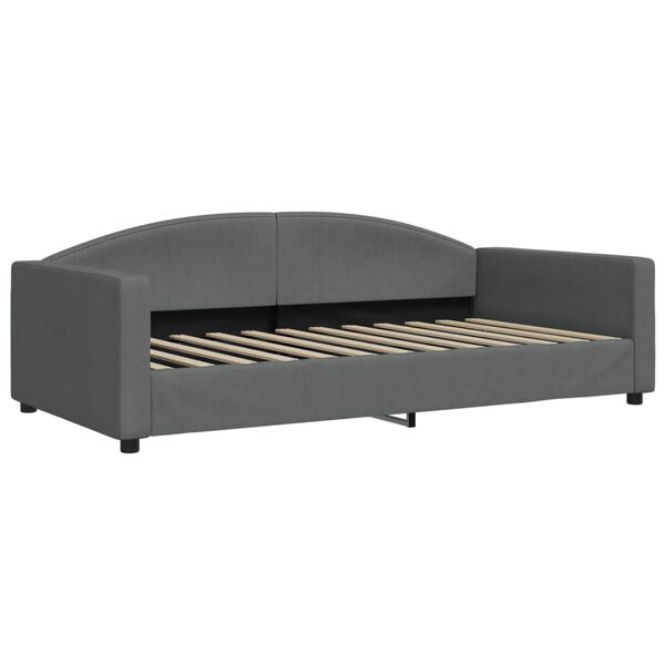 vidaXL Dagbädd utdragbar med lådor mörkgrå 100x200 cm tyg
