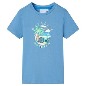 vidaXL T-shirt f&ouml;r barn mellanbl&aring; 116