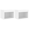 vidaXL V&auml;ggmonterade s&auml;ngbord LED-lampor 2 st vit