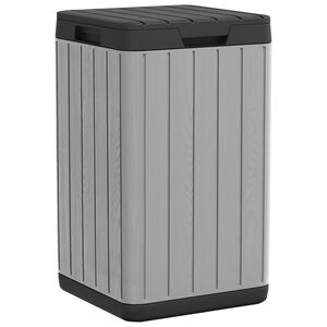 vidaXL Soptunna f&ouml;r utomhusbruk gr&aring; 38x38x65 cm PP