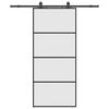 vidaXL Skjutd&ouml;rr med beslag svart 90x205 cm ESG-glas