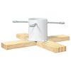 vidaXL Julgranst&auml;ll Vit 50 x 50 x 16 cm Massiv furu