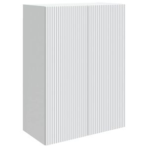 vidaXL V&auml;ggmonterat sk&aring;p 66 x 34,5 x 90 cm Konstruerat tr&auml; Vit